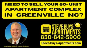 Call Greenville NC multifamily investor Steve Kazella 850-842-5900 if you need to sell your Greenville North Carolina apartment complex. We buy apartment complexes.