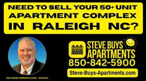 Call Raleigh multifamily investor Steve Kazella 850-842-5900 when you need to sell an apartment complex in Wake County, The Triangle. We buy apartment complexes in Apex, Cary Raleigh NC.