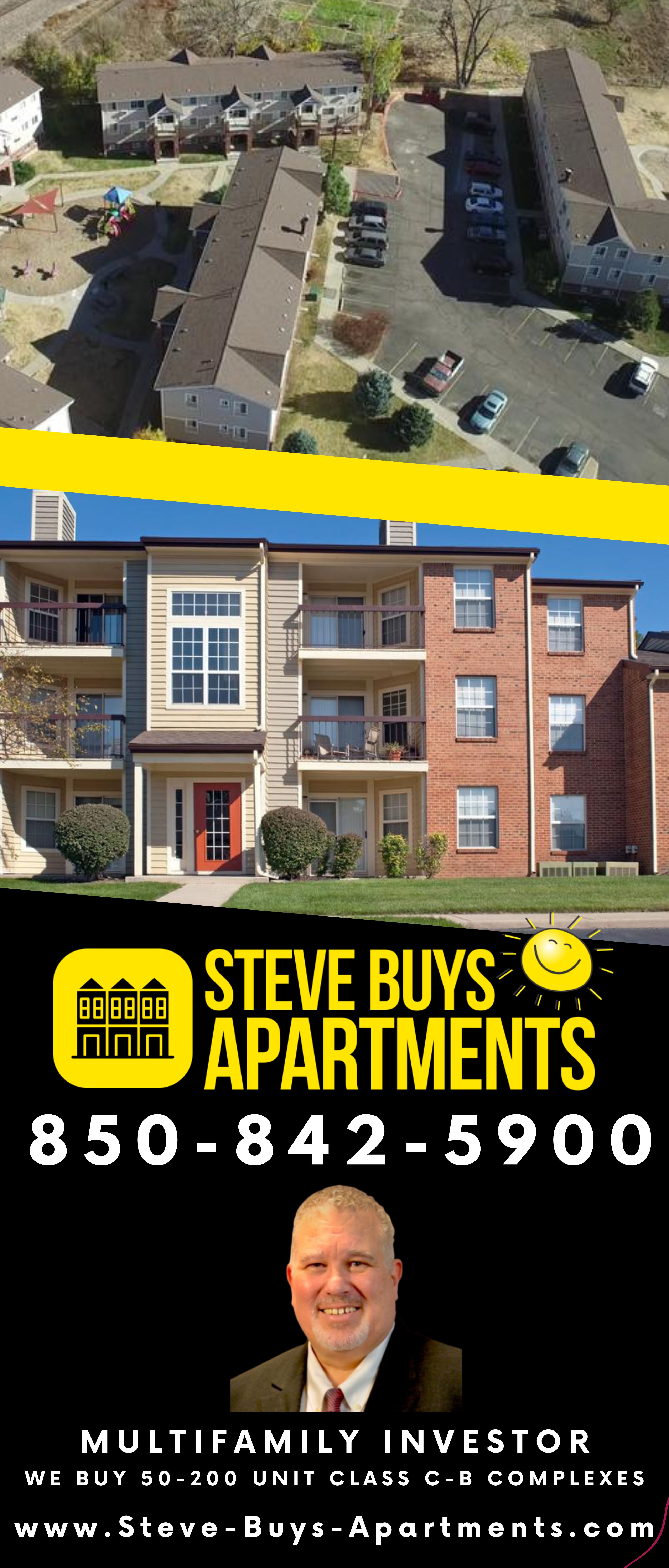 Steve Buys Apartments multifamily investor - we buy apartment complexes 850-842-5900