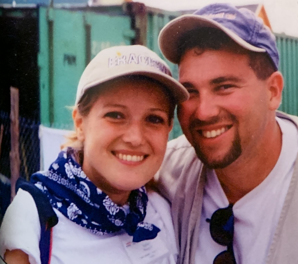 Steve and girlfriend - now wife - at 1996 Habitat Carter project Hungry 1996.